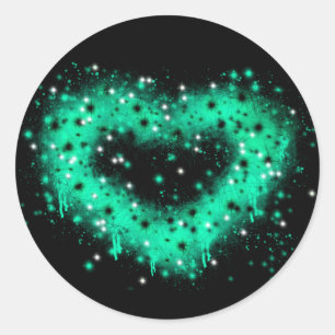Sticker Rond Saint Patrick   pulvériser le coeur brillant de pe