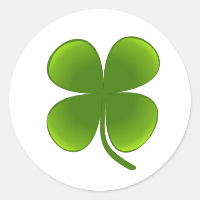 Sticker Rond Saint Patrick’s Day - Shamrock (Devant)