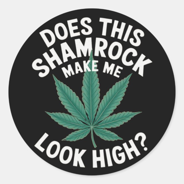 Sticker Rond Saint Patricks Amusante fête pour les gars Grande  (Devant)