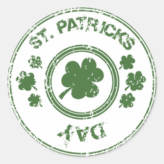 Sticker Rond Saint Patrick's Day (Devant)