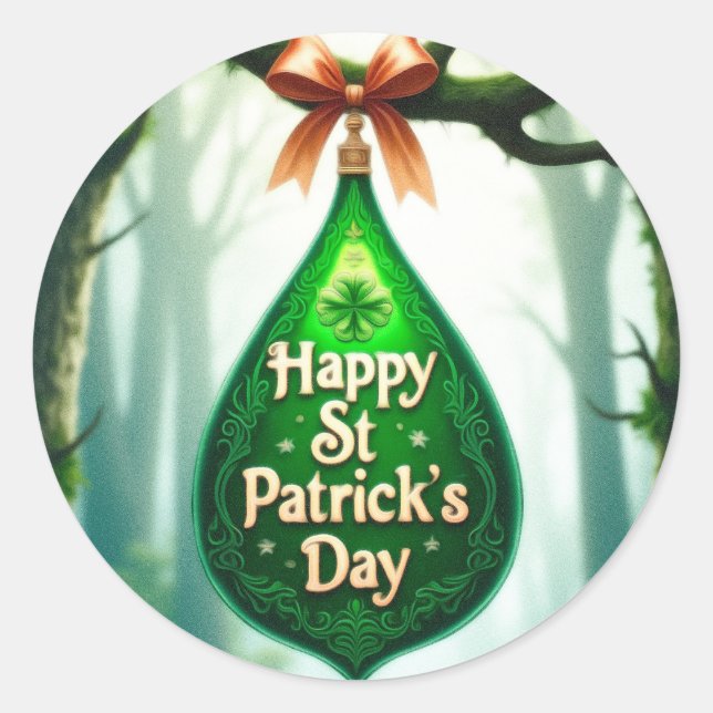 Sticker Rond Saint Patrick's Day (Devant)