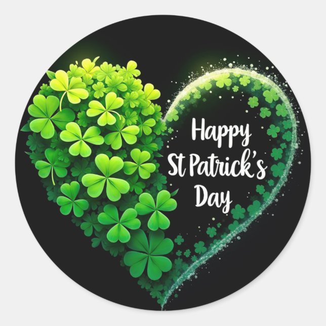 Sticker Rond Saint Patrick's Day (Devant)