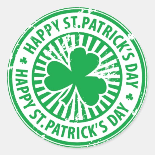 Sticker Rond Saint Patrick's Day (Devant)