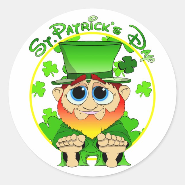 Sticker Rond Saint Patrick's Day (Devant)