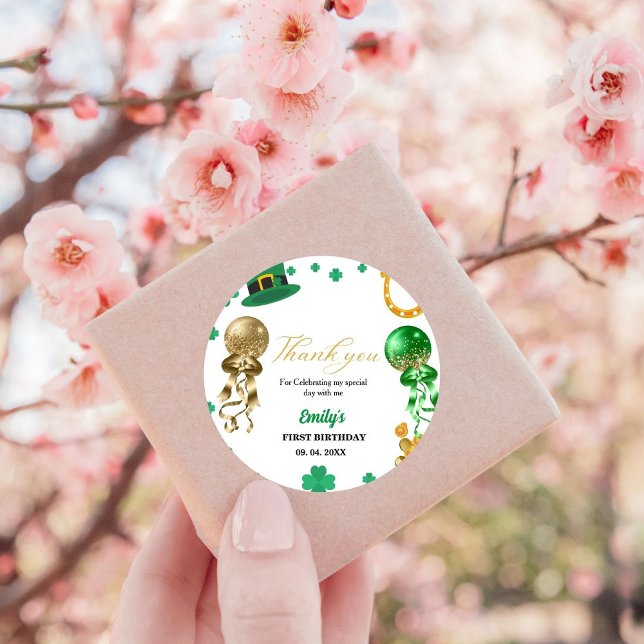 Sticker Rond Saint Patrick's Day Shmarock Merci Anniversaire (Créateur téléchargé)