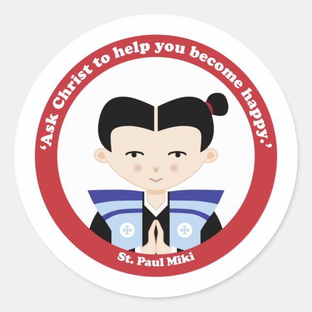 Sticker Rond Saint Paul Miki (Devant)