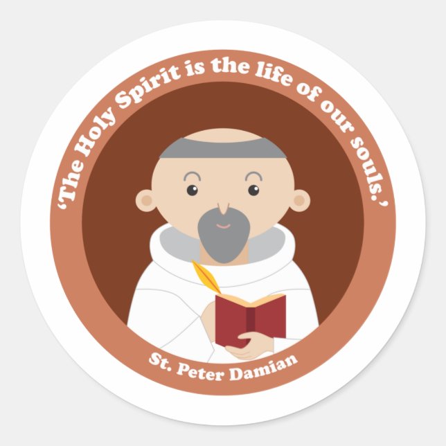 Sticker Rond Saint Peter Damian (Devant)
