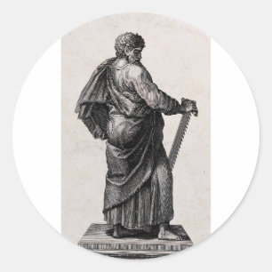Sticker Rond Saint Simon le Zélote Apôtre et Prédicateur