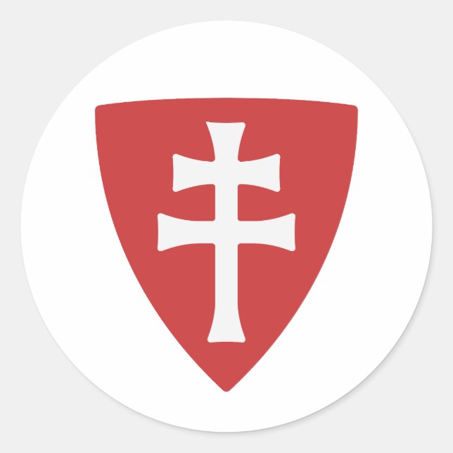 Sticker Rond saint stephen croix hongroise symbole hongrie roi (Devant)