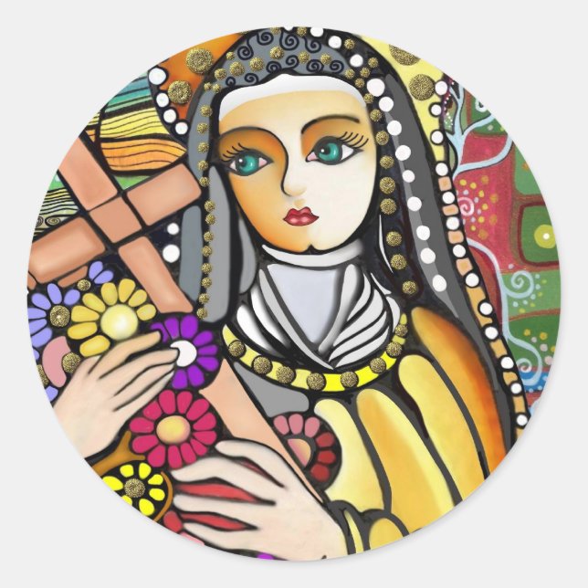 Sticker Rond Saint Teresa de Jésus (Devant)