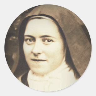 STICKER ROND SAINT THERESE DE LISIEUX