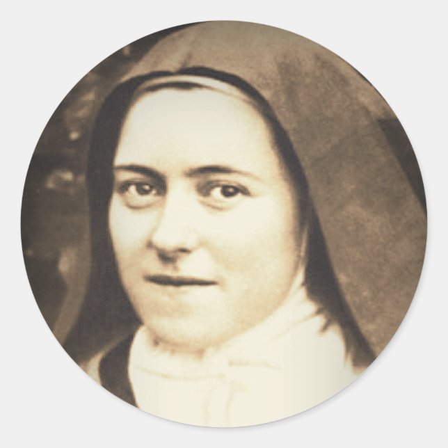 STICKER ROND SAINT THERESSE DE LISIEUX (Devant)