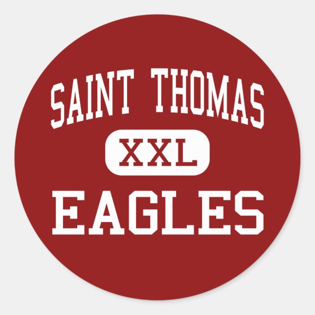 Sticker Rond Saint Thomas - Eagles - High - Houston Texas (Devant)