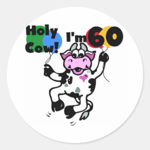 Sticker Rond Saint Vache Je suis 60 T-shirts et cadeaux