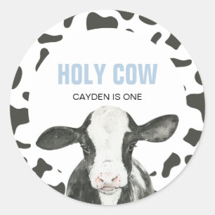 Sticker Rond Saint Vache Je suis une vache Imprimer anniversair