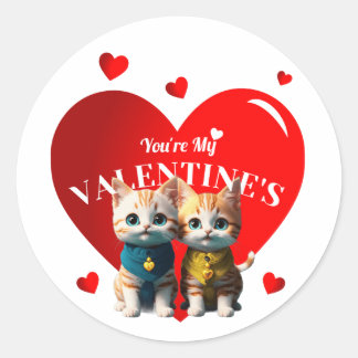 Sticker Rond Saint Valentin