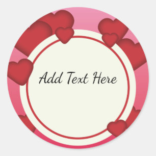 Sticker Rond Saint Valentin