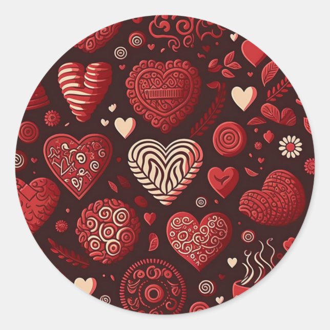 Sticker Rond Saint Valentin (Devant)