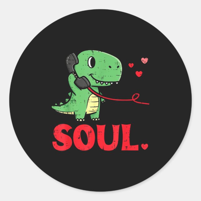 Sticker Rond Saint-Valentin à l'âme sœur Dino Tréx C (Devant)