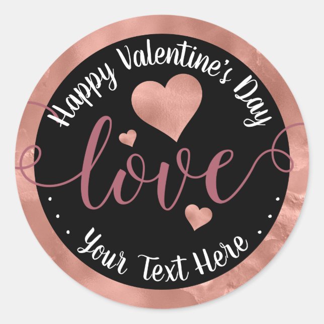 Sticker Rond Saint Valentin Amour (Devant)