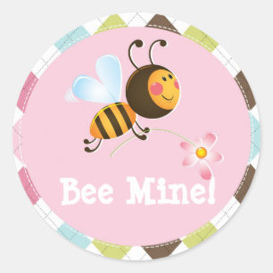 Sticker Rond Saint-Valentin de la mine   d'abeille