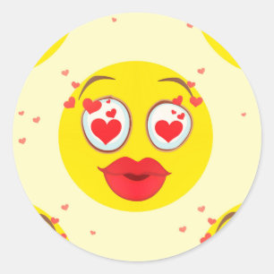 Sticker Rond Saint Valentin Emoji