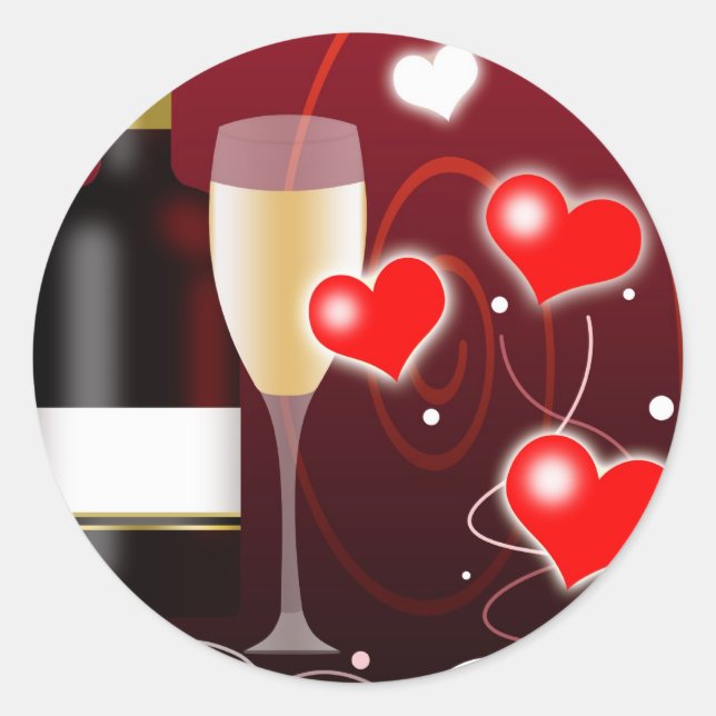 Sticker Rond Saint Valentin ou occasion spéciale (Devant)