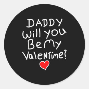 Sticker Rond Saint-Valentin Papa drôle