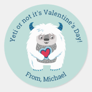 Sticker Rond Saint Valentin pour les petits