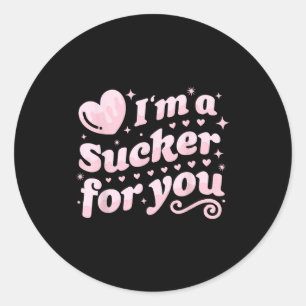Sticker Rond Saint-Valentin Punition Je Suis Un Fou De Vous Cor