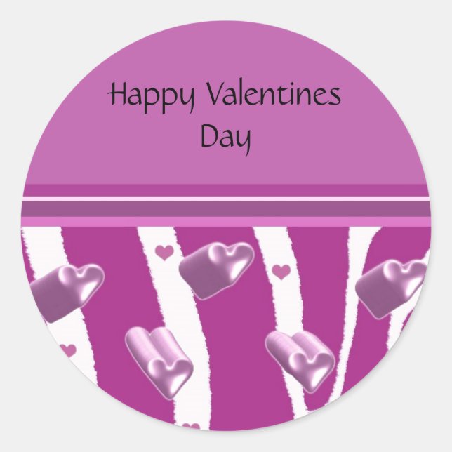 Sticker Rond Saint-Valentin Purple Heart (Devant)