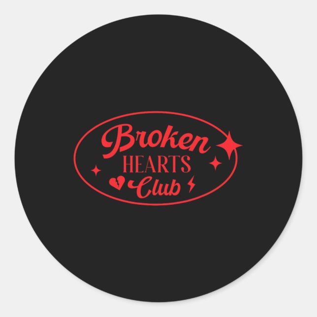 Sticker Rond Saint-Valentin Rétro Alternative Club des Cœurs Br (Devant)