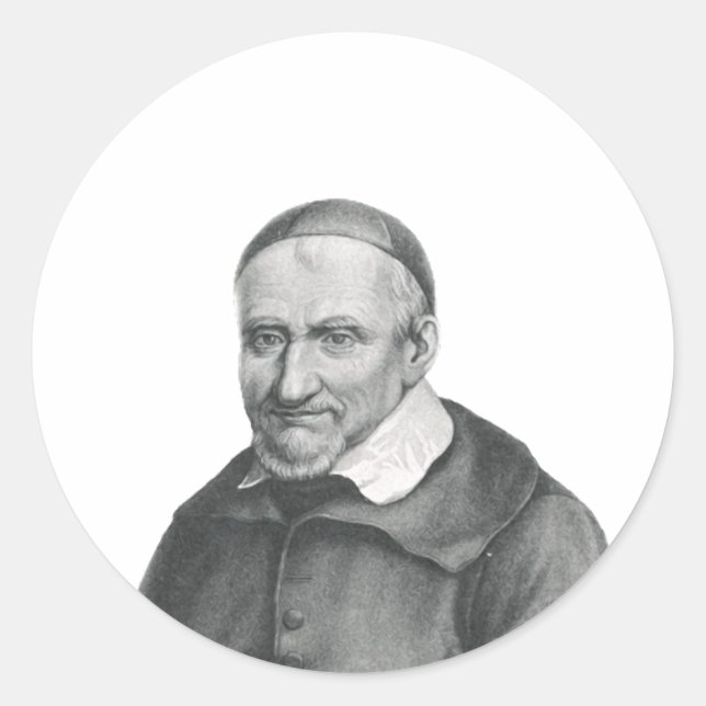 Sticker Rond Saint Vincent de Paul Miséricorde Douce Art (Devant)