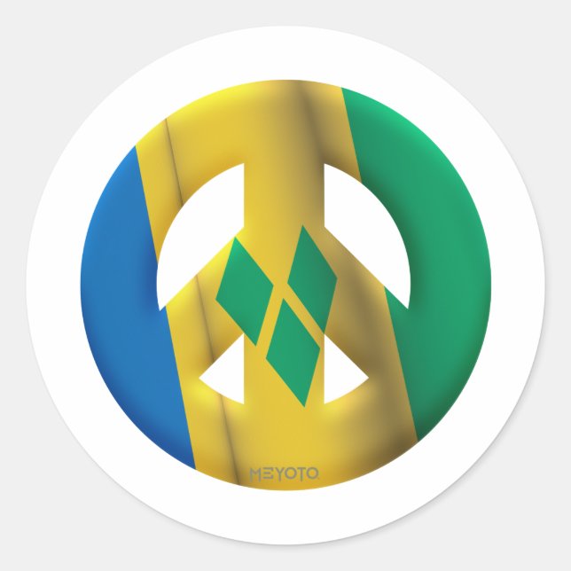Sticker Rond Saint-Vincent-et-les Grenadines (Devant)