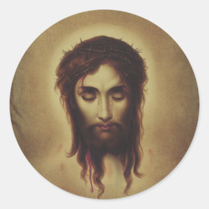 Sticker Rond Saint Visage de Jésus-Christ