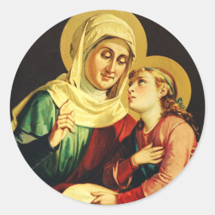 Sticker Rond Sainte Anne et Vierge Marie