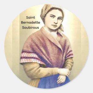 Sticker Rond Sainte Bernadette Soubirous