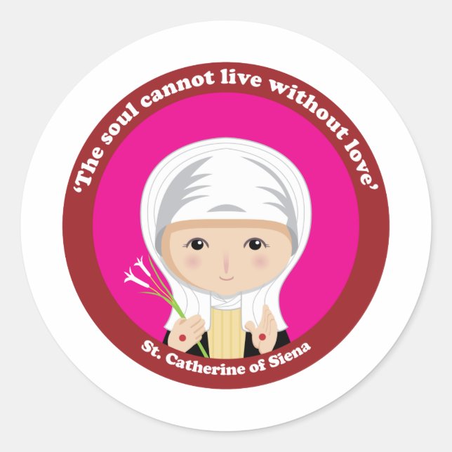 Sticker Rond Sainte-Catherine de Sienne (Devant)