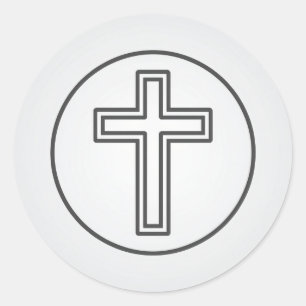 Sticker Rond Sainte Croix et prière