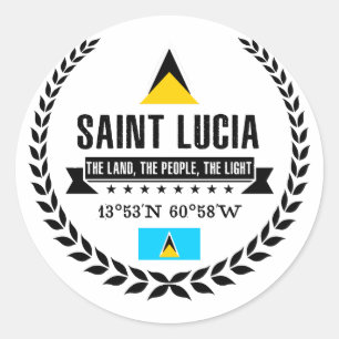 Sticker Rond Sainte-Lucie