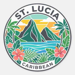 Sticker Rond Sainte-Lucie Sainte-Lucie