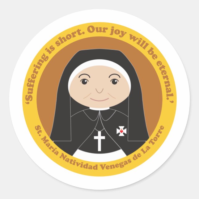 Sticker Rond Sainte María Natividad Venegas de La Torre (Devant)