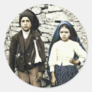 Sticker Rond Saints Francisco et canonisation de Jacinta Marto