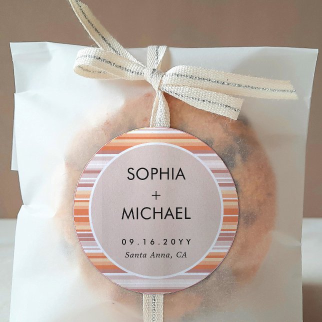 Sticker Rond Saison automne Serape | Mariage minimal (Créateur téléchargé)