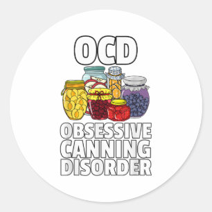 Sticker Rond Saison Canning Jar Pickling Gardener _1