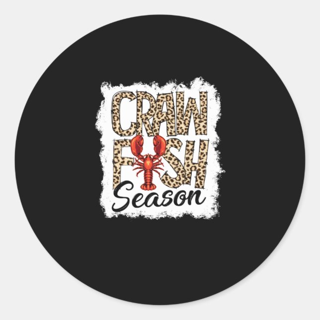 Sticker Rond Saison de l'écrevisse blanchie Ébullition de l'écr (Devant)