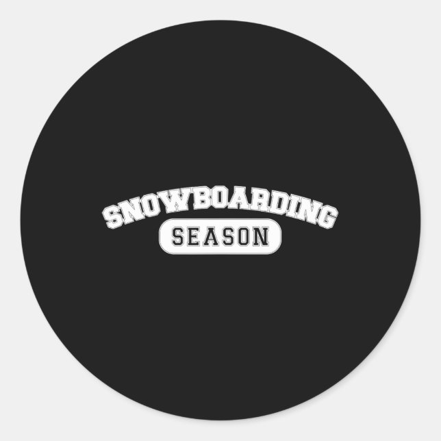 Sticker Rond Saison de snowboard Varsity Freestyle Sport d'hive (Devant)