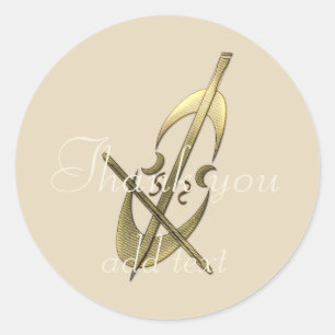 Sticker Rond Saison de vacances personnalisées Vibe