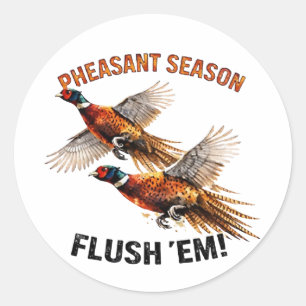 Sticker Rond Saison du faisan