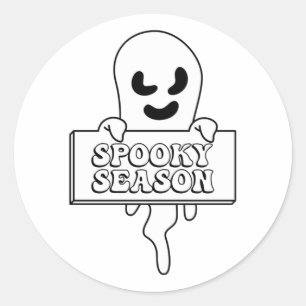 Sticker Rond Saison éffrayante Boo Ghost